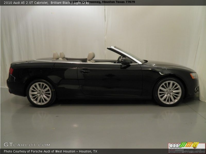 Brilliant Black / Light Gray 2010 Audi A5 2.0T Cabriolet