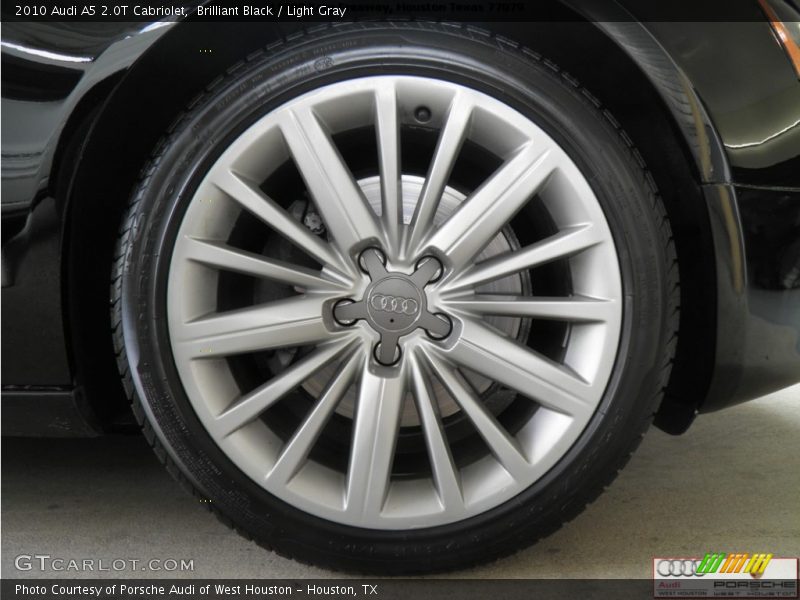 Brilliant Black / Light Gray 2010 Audi A5 2.0T Cabriolet