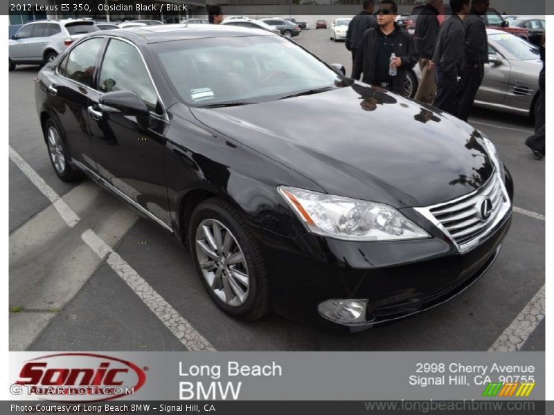 Obsidian Black / Black 2012 Lexus ES 350