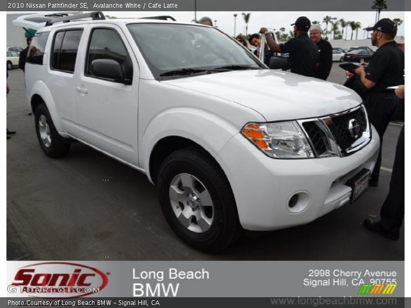 Avalanche White / Cafe Latte 2010 Nissan Pathfinder SE