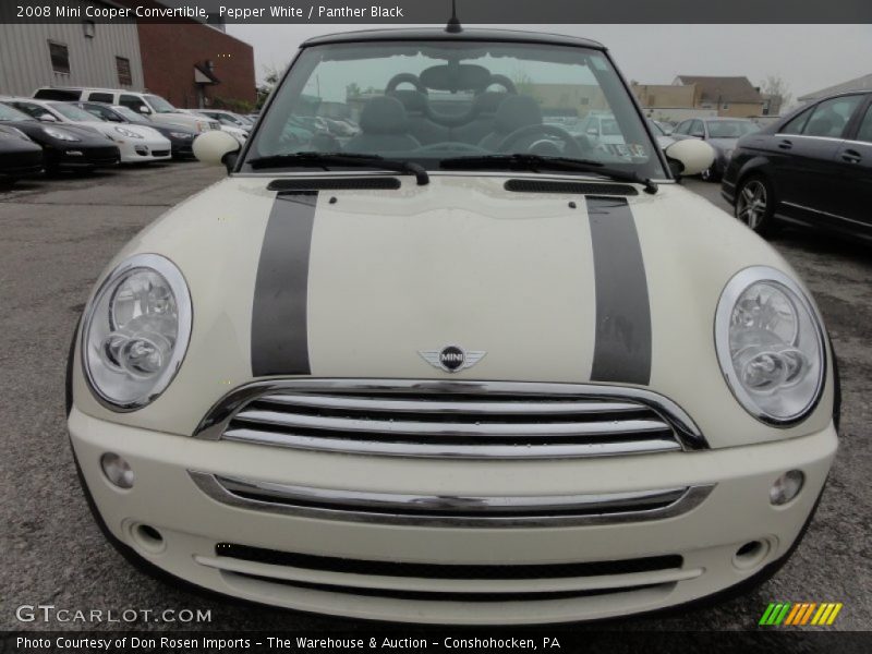 Pepper White / Panther Black 2008 Mini Cooper Convertible