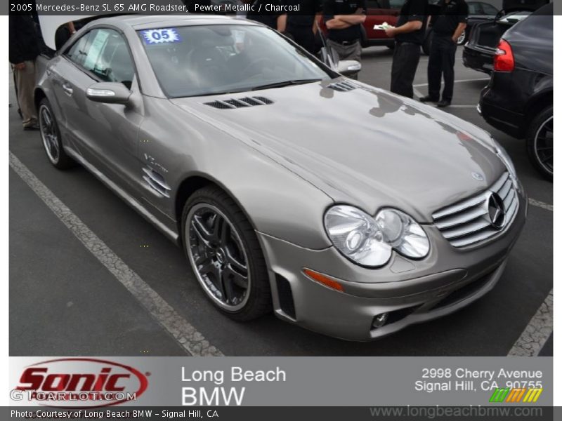 Pewter Metallic / Charcoal 2005 Mercedes-Benz SL 65 AMG Roadster