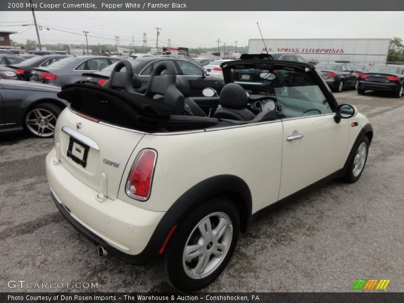 Pepper White / Panther Black 2008 Mini Cooper Convertible