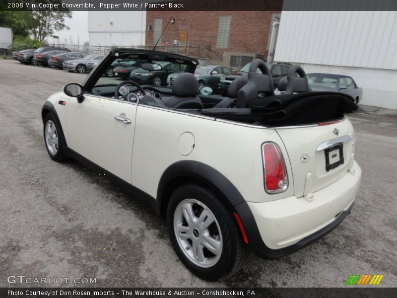 Pepper White / Panther Black 2008 Mini Cooper Convertible