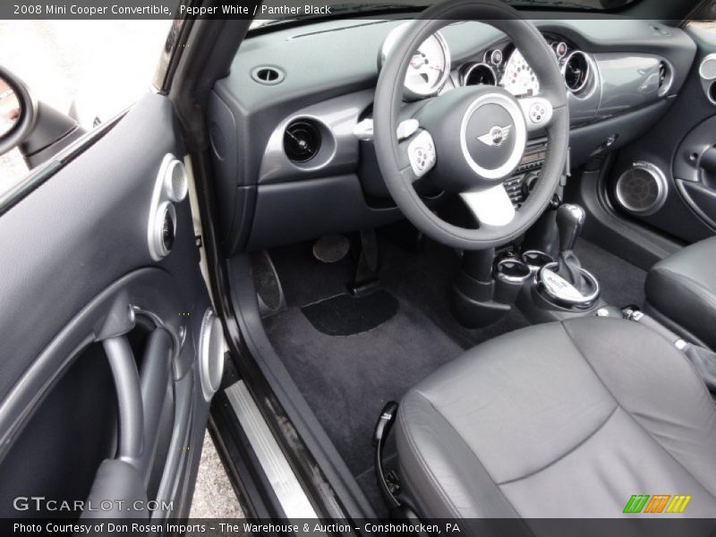 Pepper White / Panther Black 2008 Mini Cooper Convertible