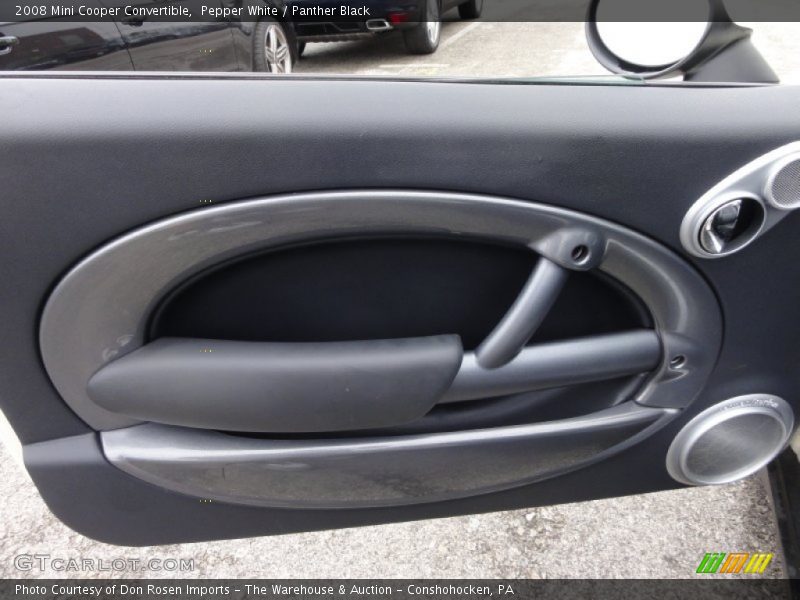 Pepper White / Panther Black 2008 Mini Cooper Convertible