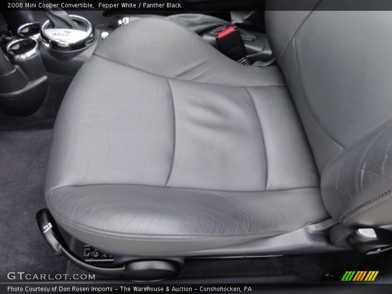Pepper White / Panther Black 2008 Mini Cooper Convertible