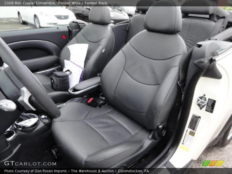 Pepper White / Panther Black 2008 Mini Cooper Convertible