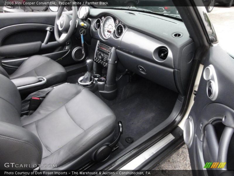 Pepper White / Panther Black 2008 Mini Cooper Convertible