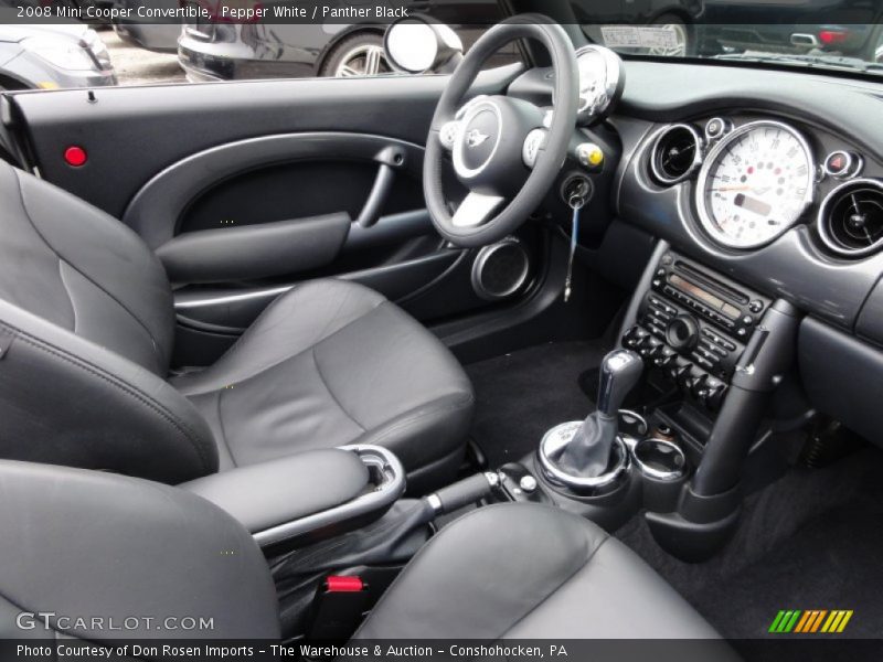 Pepper White / Panther Black 2008 Mini Cooper Convertible