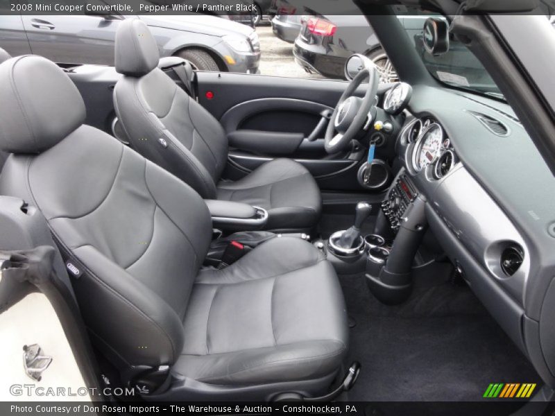 Pepper White / Panther Black 2008 Mini Cooper Convertible
