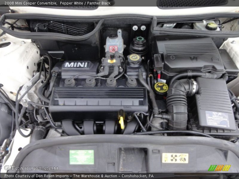 Pepper White / Panther Black 2008 Mini Cooper Convertible