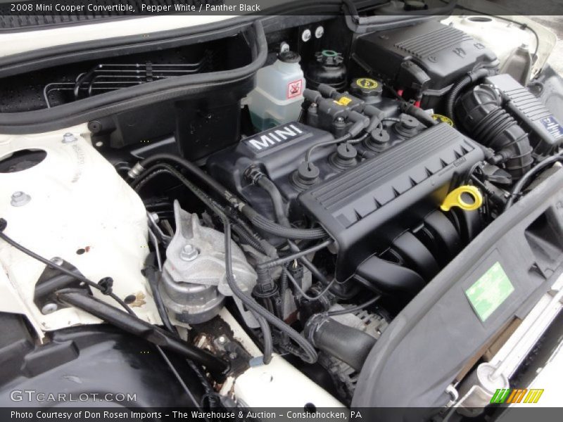 Pepper White / Panther Black 2008 Mini Cooper Convertible