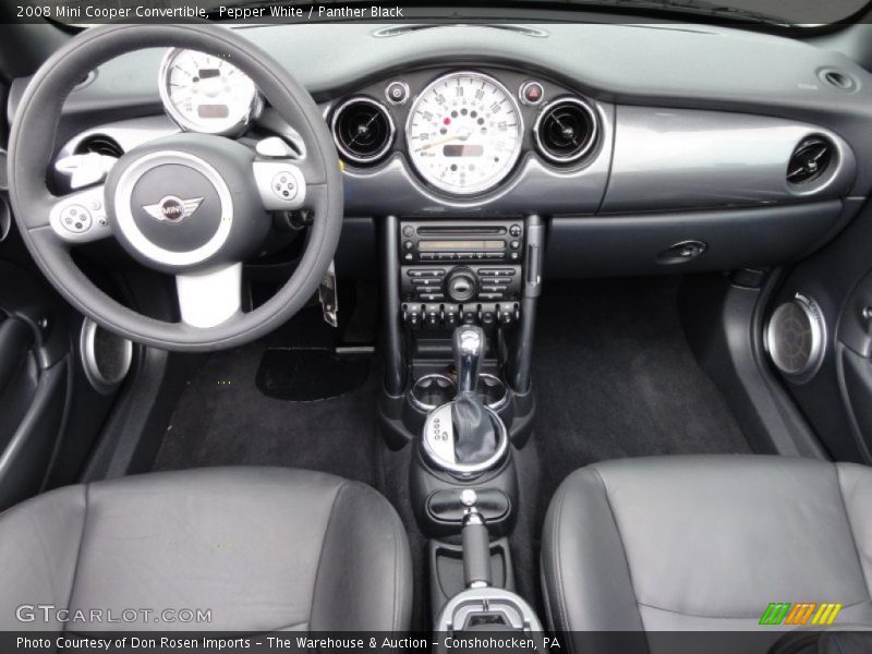 Pepper White / Panther Black 2008 Mini Cooper Convertible