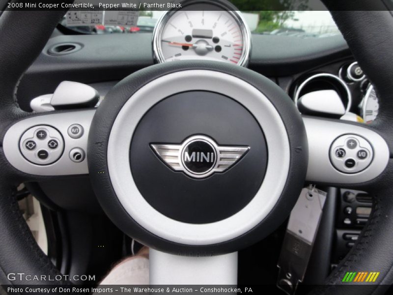 Pepper White / Panther Black 2008 Mini Cooper Convertible