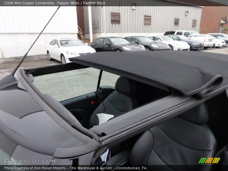 Pepper White / Panther Black 2008 Mini Cooper Convertible