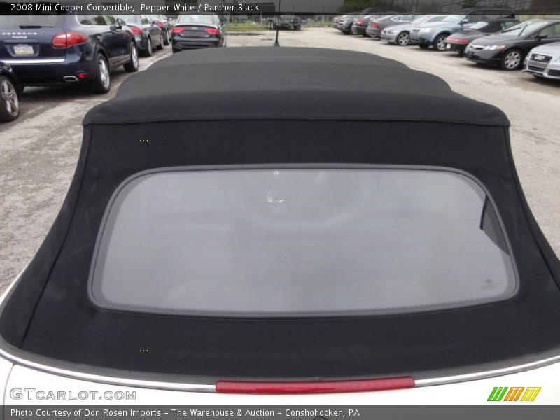 Pepper White / Panther Black 2008 Mini Cooper Convertible