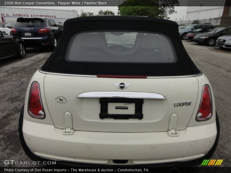 Pepper White / Panther Black 2008 Mini Cooper Convertible