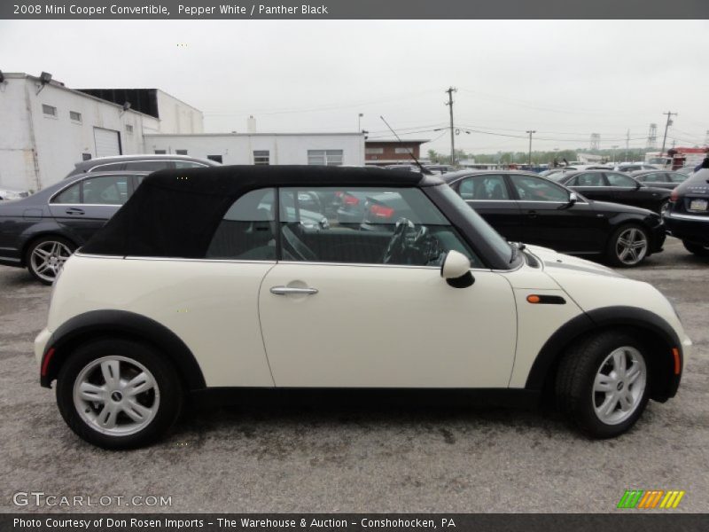 Pepper White / Panther Black 2008 Mini Cooper Convertible