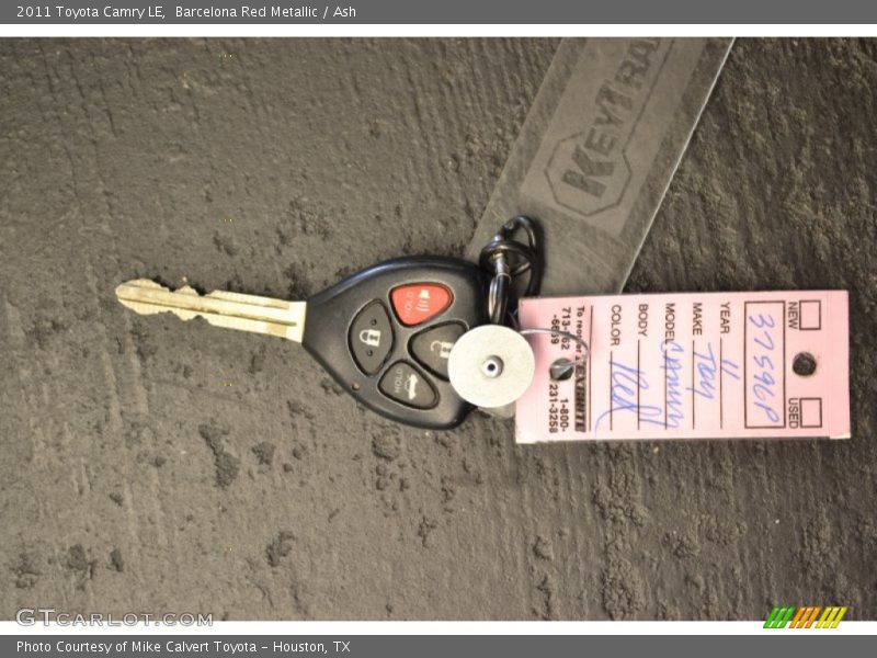 Barcelona Red Metallic / Ash 2011 Toyota Camry LE