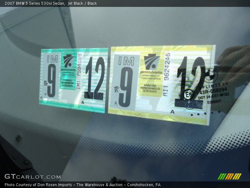 Jet Black / Black 2007 BMW 5 Series 530xi Sedan