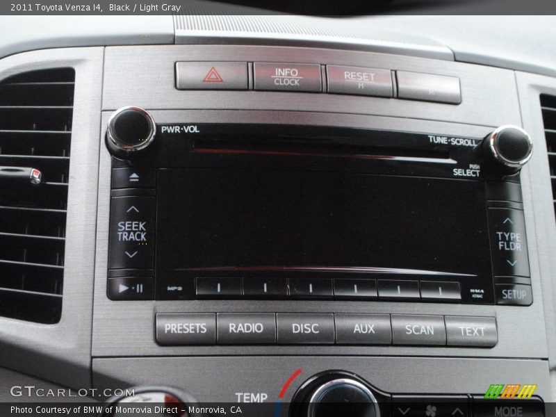 Black / Light Gray 2011 Toyota Venza I4