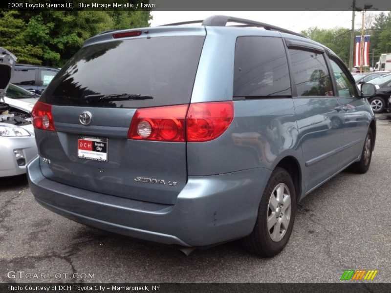 Blue Mirage Metallic / Fawn 2008 Toyota Sienna LE