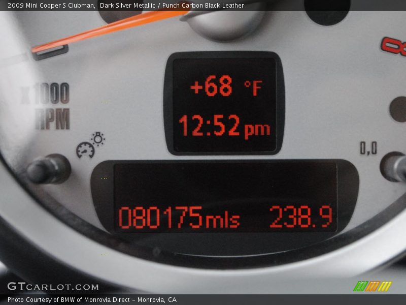 Dark Silver Metallic / Punch Carbon Black Leather 2009 Mini Cooper S Clubman