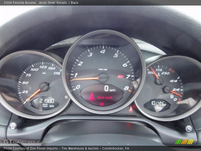 Arctic Silver Metallic / Black 2009 Porsche Boxster