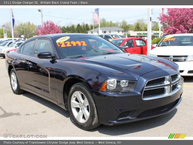 Brilliant Black Crystal Pearl / Black 2011 Dodge Charger SE