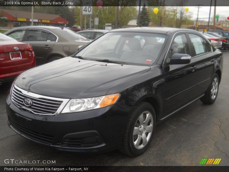 Ebony Black / Gray 2009 Kia Optima LX