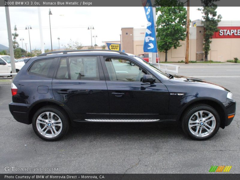 Monaco Blue Metallic / Beige 2008 BMW X3 3.0si