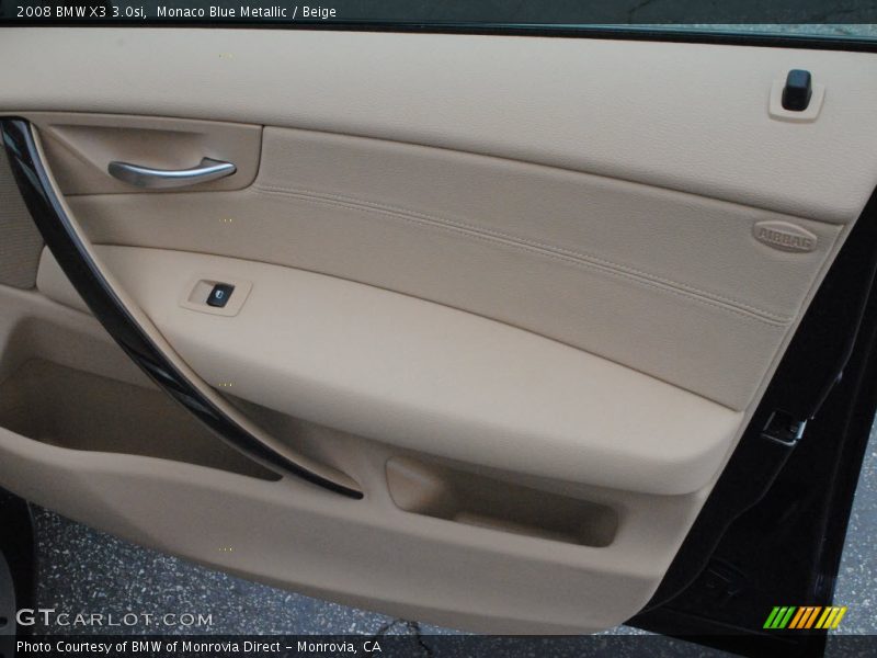 Monaco Blue Metallic / Beige 2008 BMW X3 3.0si