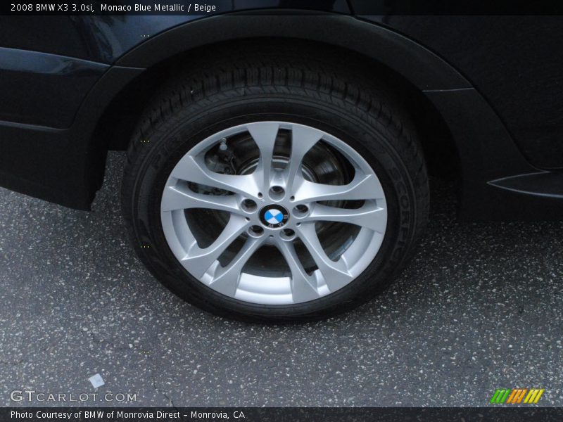 Monaco Blue Metallic / Beige 2008 BMW X3 3.0si