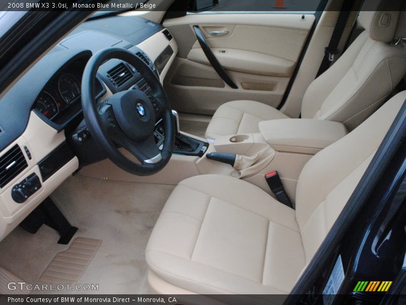Monaco Blue Metallic / Beige 2008 BMW X3 3.0si