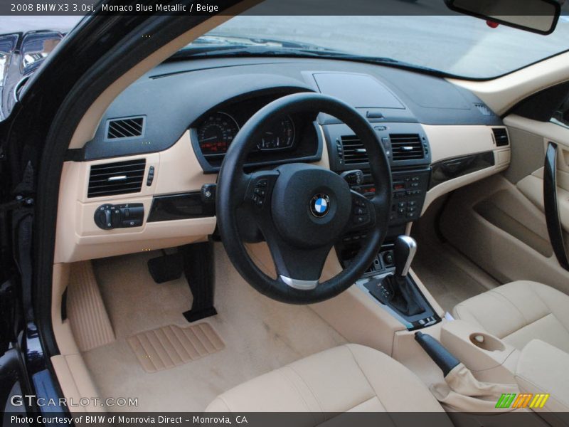 Monaco Blue Metallic / Beige 2008 BMW X3 3.0si