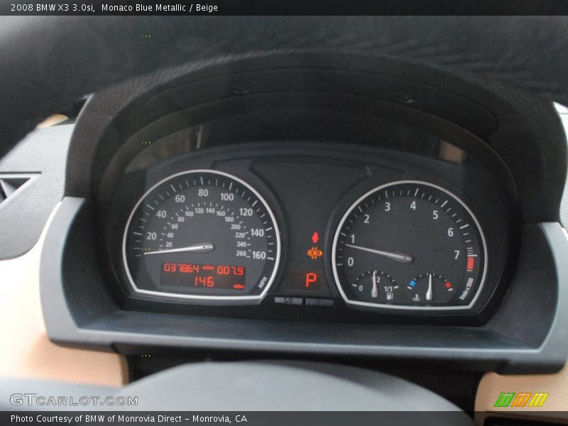 Monaco Blue Metallic / Beige 2008 BMW X3 3.0si