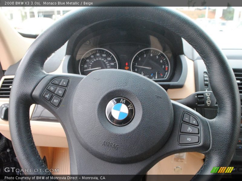 Monaco Blue Metallic / Beige 2008 BMW X3 3.0si