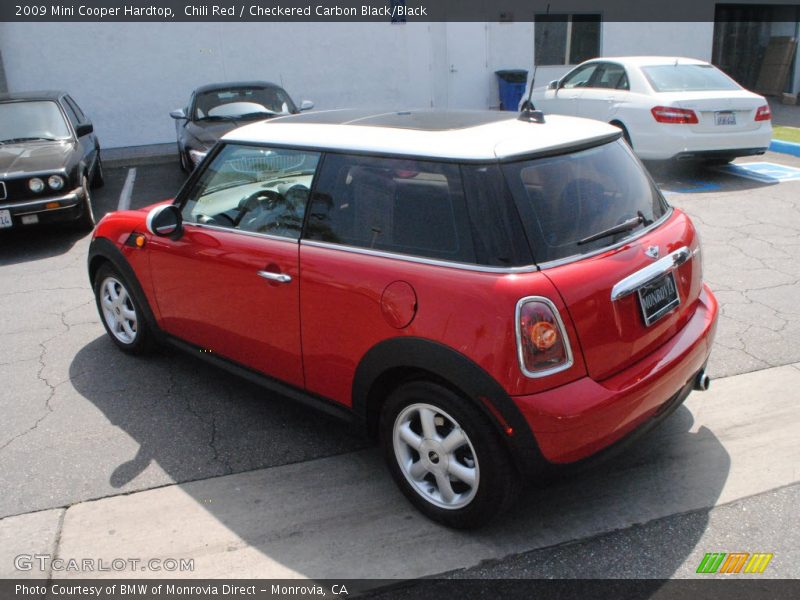 Chili Red / Checkered Carbon Black/Black 2009 Mini Cooper Hardtop