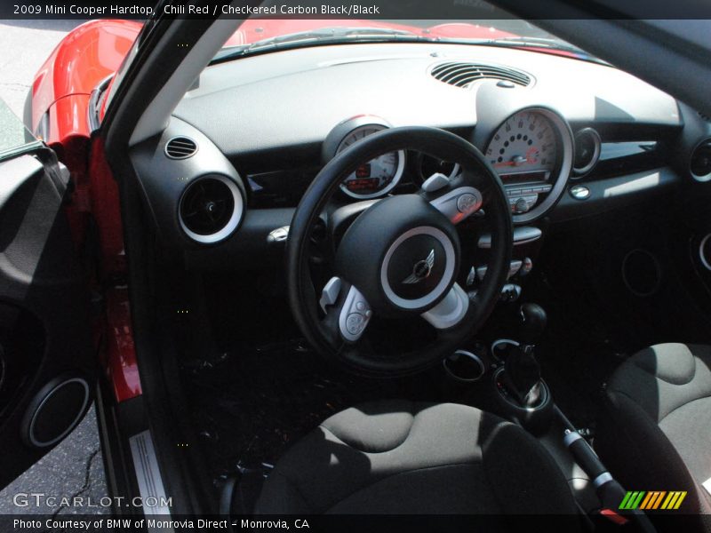Chili Red / Checkered Carbon Black/Black 2009 Mini Cooper Hardtop