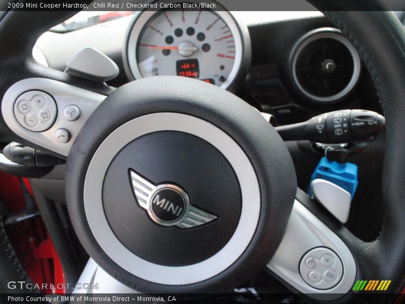 Chili Red / Checkered Carbon Black/Black 2009 Mini Cooper Hardtop