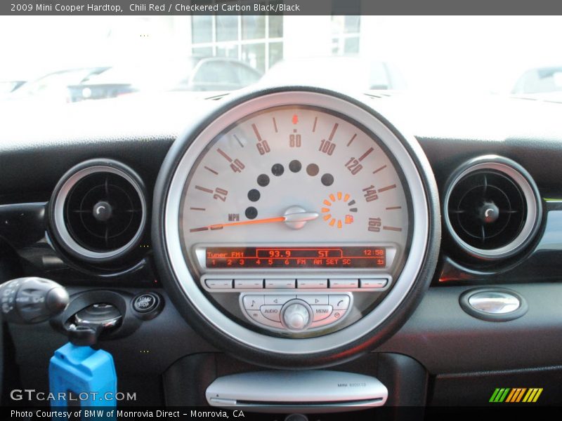 Chili Red / Checkered Carbon Black/Black 2009 Mini Cooper Hardtop