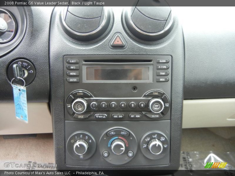 Black / Light Taupe 2008 Pontiac G6 Value Leader Sedan