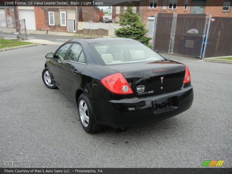 Black / Light Taupe 2008 Pontiac G6 Value Leader Sedan