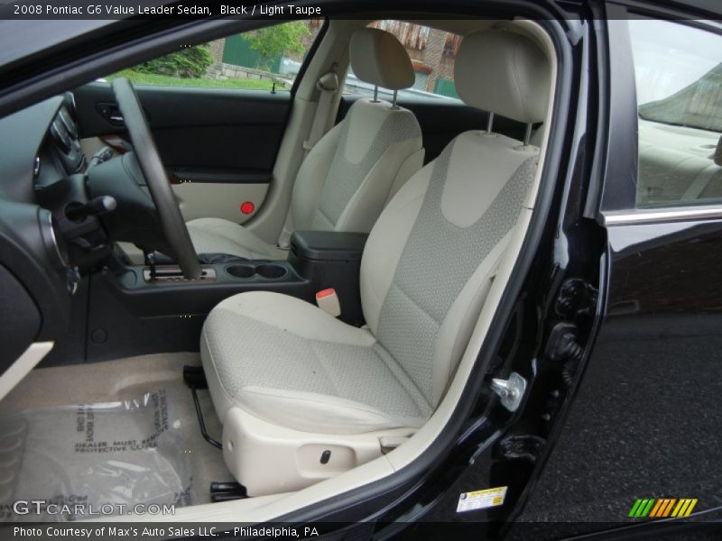 Black / Light Taupe 2008 Pontiac G6 Value Leader Sedan