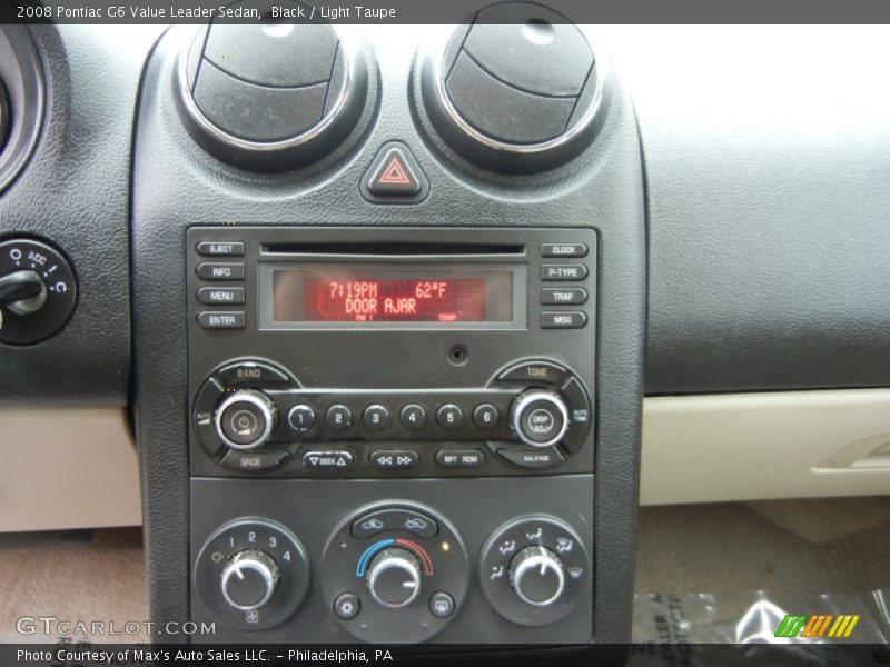 Black / Light Taupe 2008 Pontiac G6 Value Leader Sedan