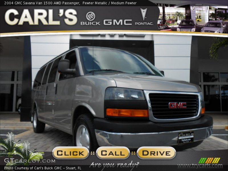 Pewter Metallic / Medium Pewter 2004 GMC Savana Van 1500 AWD Passenger