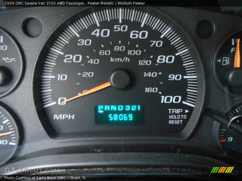 Pewter Metallic / Medium Pewter 2004 GMC Savana Van 1500 AWD Passenger