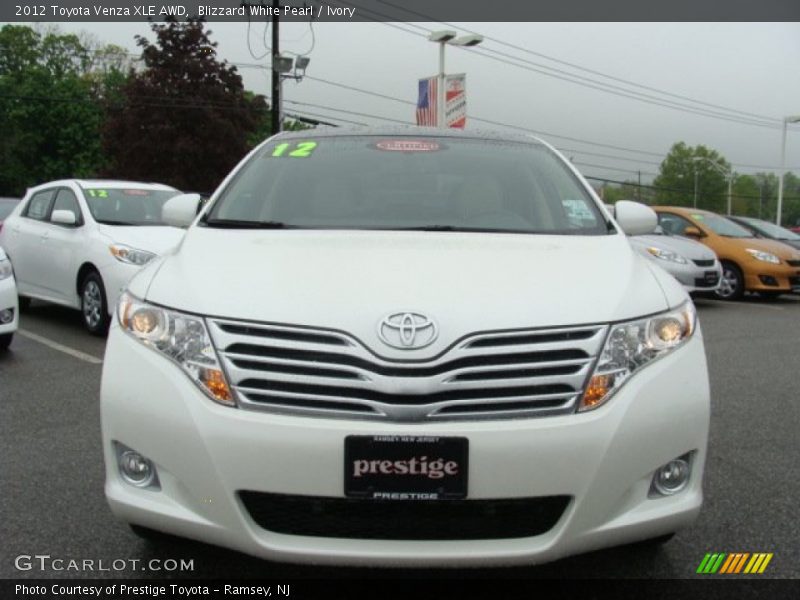 Blizzard White Pearl / Ivory 2012 Toyota Venza XLE AWD