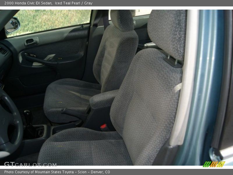 Iced Teal Pearl / Gray 2000 Honda Civic EX Sedan